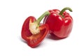 One and a half red bell pepper Royalty Free Stock Photo