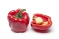 One and a half red bell pepper Royalty Free Stock Photo