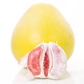 One and a half red honey pomelo Royalty Free Stock Photo