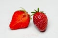 One and half strawberries Royalty Free Stock Photo