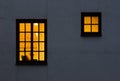 One and half yellow windows Royalty Free Stock Photo