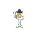 One hand Pirate white candle cartoon character wearing hat