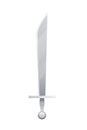 One-handed single-edged european sword medieval weapon used by foot-soldiers vector illustration on white background