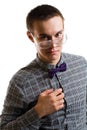 One hansom young man in glasses Royalty Free Stock Photo