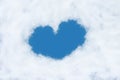 one heart shaped cloud on blue sky Royalty Free Stock Photo