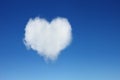 one heart shaped cloud on blue sky Royalty Free Stock Photo