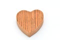 One heart-shaped timber