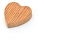 One heart-shaped timber