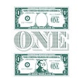 One heck of a tribute to the one dollar bill Royalty Free Stock Photo