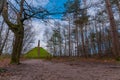 One of the highest points of the Utrecht Hill Ridge, Woudenberg. View of the Pyramide van Austerlitz in Zeist, Netherlands Royalty Free Stock Photo