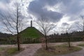 One of the highest points of the Utrecht Hill Ridge, Woudenberg. View of the Pyramide van Austerlitz in Zeist, Netherlands Royalty Free Stock Photo