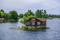 One house on thousand islands Royalty Free Stock Photo