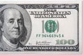 One HUndred Dollar Bill Half Royalty Free Stock Photo