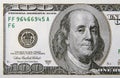 One HUndred Dollar Bill Half Royalty Free Stock Photo