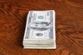 One Hundred Dollar Bills Royalty Free Stock Photo