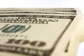 One hundred dollar moneys Royalty Free Stock Photo