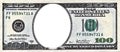 One hundred dollars bill with a hole in center with clipping path Royalty Free Stock Photo