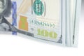 One hundred dollars close up with selective focus and spot light Royalty Free Stock Photo