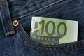 One hundred euro banknote Royalty Free Stock Photo