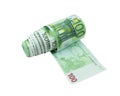 One hundred euro bills toilet paper Royalty Free Stock Photo