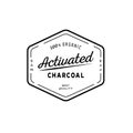 One hundred organic activated charcoal guarantee logo