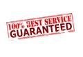 One hundred percent best service guaranteed