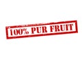 One hundred percent pur fruit