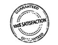 Stamp with text One hundred percent satisfaction