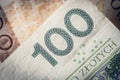 One hundred of polish zloty Royalty Free Stock Photo