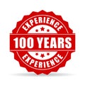 One hundred years experience vector icon Royalty Free Stock Photo