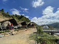 One of the huts, a bamboo building, a resting place