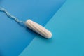 One hygienic tampon. Feminine hygiene, personal care