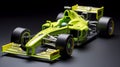 Eye-catching Green Model Racing Car: Realist Lifelike Accuracy