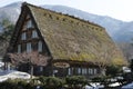 one of the inns in Japan and surrounded by mountains in winter