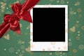One instant empty photo frame template Royalty Free Stock Photo