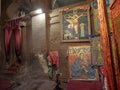 Interior of the biggest church of Medhane Alem, Lalibela, Ethiopia