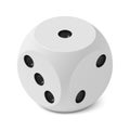 One isometric craps game dice, matte photo realistic material Royalty Free Stock Photo