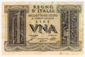 ONE ITALIAN LIRE