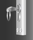 The one key in the door lock Royalty Free Stock Photo