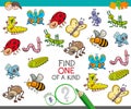 One of a kind game with insect animals