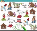 One of a kind task for children with cartoon sayings