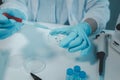 One of the laboratories where experiments are being conducted, A science experiment is being conducted in the laboratory,