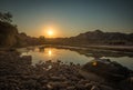 One of the lakes in Fish RIver Canyon, Namibia, Africa Royalty Free Stock Photo