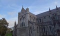 A magnificent view of the walls of St. Patrick\'s Church in the center of Dublin