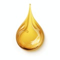 One large realistic yellow water drop with highlights and shadow.