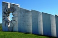 A large stone monument