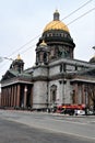 St. Petersburg, Russia, January 2020. Side view of the famous St. Isaac`s Cathedral.