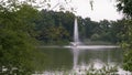 One of the largest city parks in Europe. Silesian Park, Chorzow, Poland. fountian