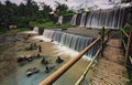 Multi Tiered Watu Purbo Lava Dam Waterfall Jogjakarta Royalty Free Stock Photo