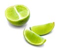 Lime fruit isolated on white Royalty Free Stock Photo